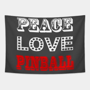 Peace Love Pinball, Small Square Tapestry