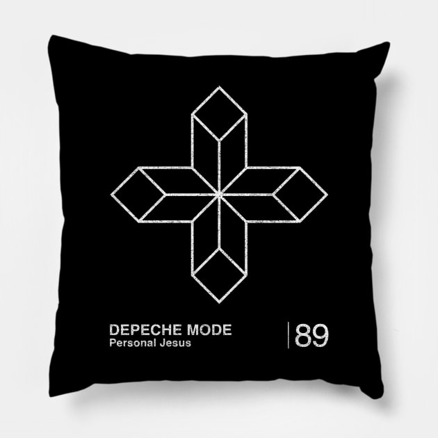 Personal Jesus / Minimalist Graphic Design Artwork Pillow by saudade