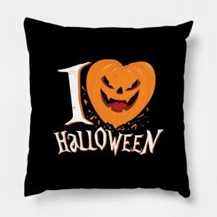 I Love Halloween Design Pillow