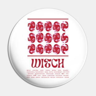 Witch in Different Languages Pin