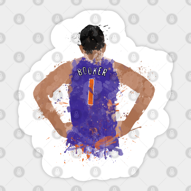 Devin Booker Paint Splatter Art - Phoenix Suns - Sticker