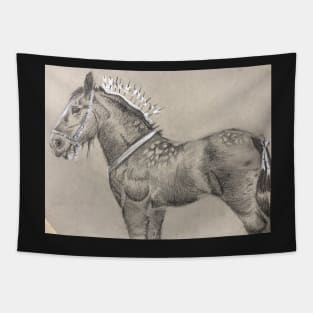 Dapple Grey Shire Horse Tapestry