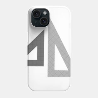 Set Squares - BW - Pocket Size Image Phone Case