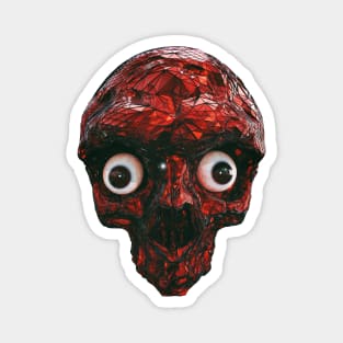 BOO BOO RED SKULL WITH EYES Magnet