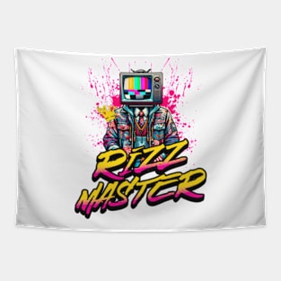 Rizz Master Streetwise Slang - Retro TV Vintage Statement Novelty Graphic Tee T-Shirt Tapestry