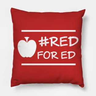 Red for Ed (chalky) Pillow
