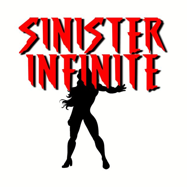 SINISTER INFINITE Female (Black Silhouette) by Zombie Squad Clothing