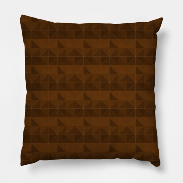 brown solid color Pillow by Eric Okore