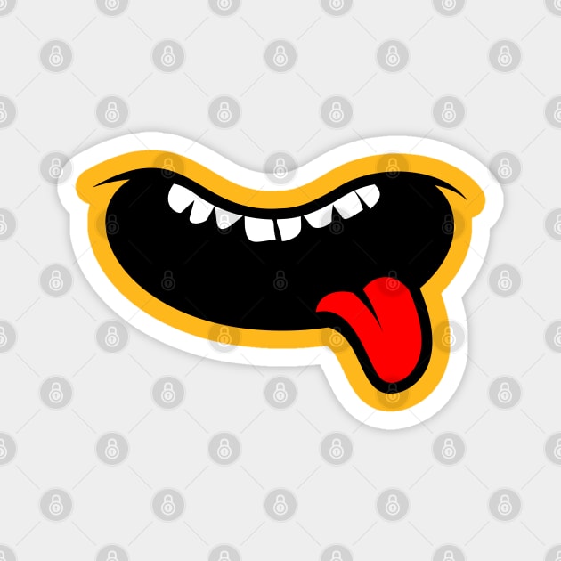 Funny Tongue Moth Face Magnet by Shirtbubble