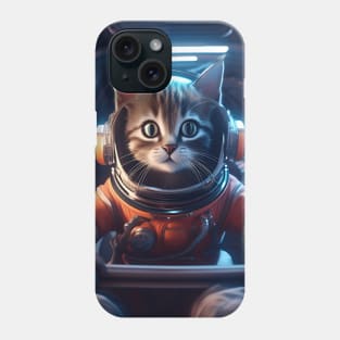 Cat Astronaut inside Spaceship Phone Case