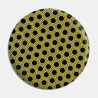 Pattern hexagon gold on black background Pin