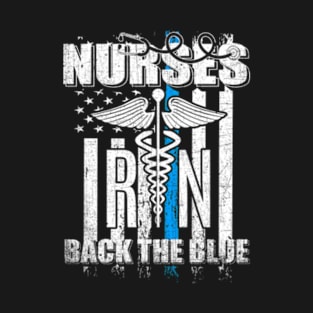 Nurses Back The Blue Proud Rn Nurse T-Shirt