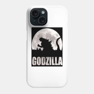 godzilla and moon Phone Case