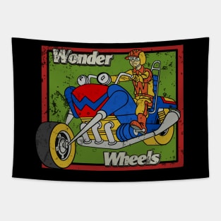 Retro Cartoon Motorcycle Tapestry