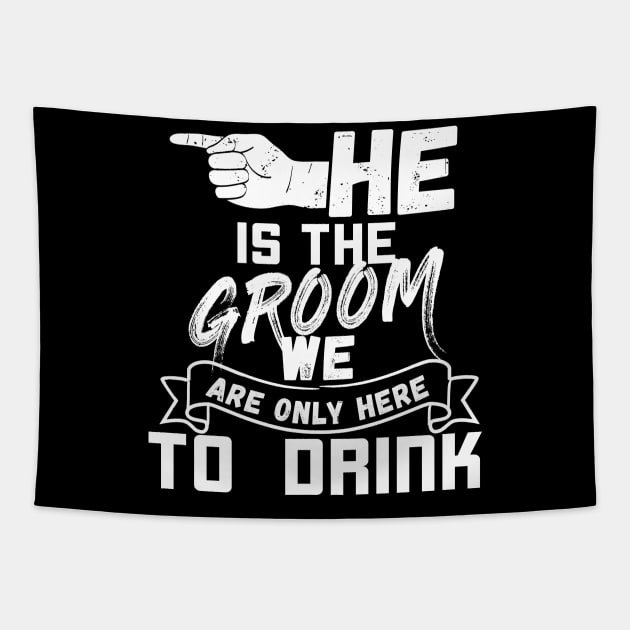 He is the groom - Bachelor party set 2 of 3 /w left Tapestry by emmjott