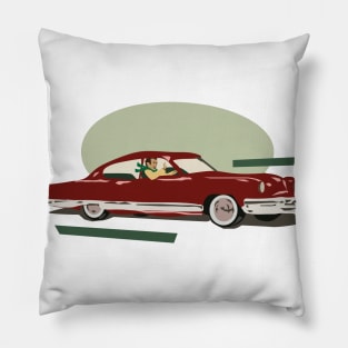 Retro Fast Car Pillow