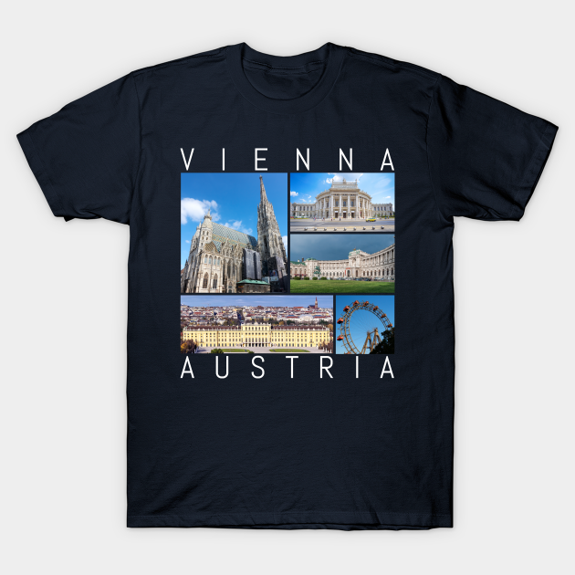 Discover Vienna Austria Famous Sights Gallery Souvenir - Vienna Souvenir - T-Shirt