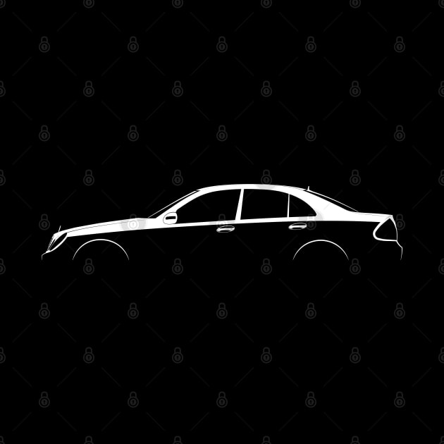 Mercedes-Benz E-Class (W211) Silhouette by Car-Silhouettes