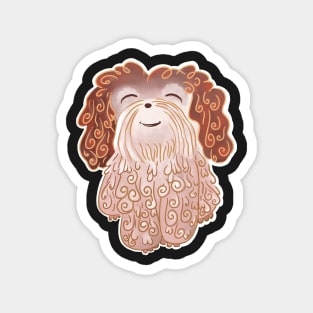 Shaggy Fluffy Shih Tzu Magnet