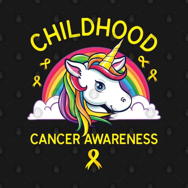 Childhood Cancer Awareness Magical Unicorn Warrior by HCMGift