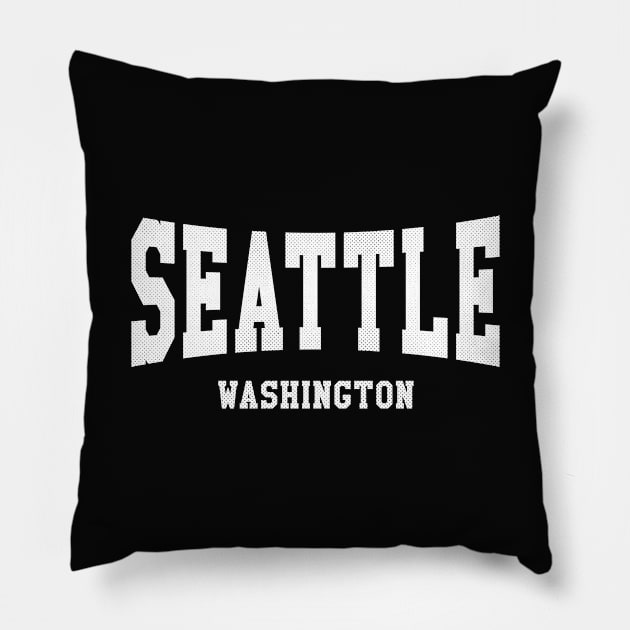 Seattle, Washington - WA Arched Type Pillow by thepatriotshop