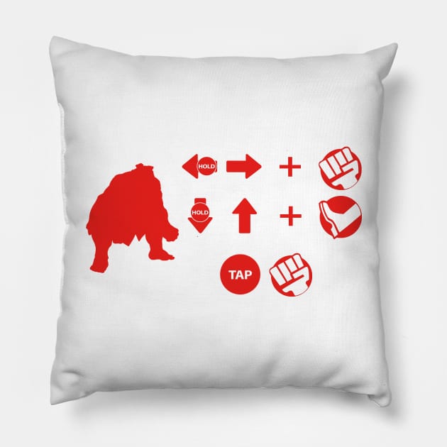 Street Fighter Moves - E.Honda Pillow by GuiNRedS