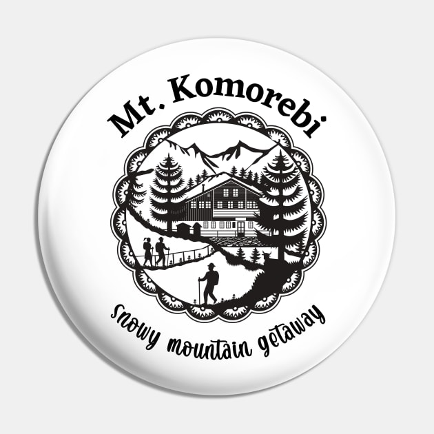 Mt. Komorbi - Snowy Mountain Getaway Pin by Slightly Unhinged