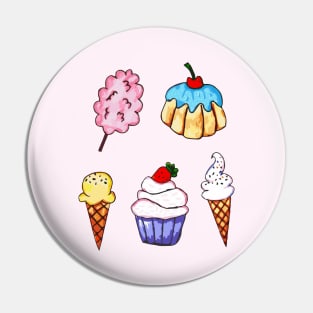 Candies / Sweets / Cupcake / Ice Cream Cone Pin