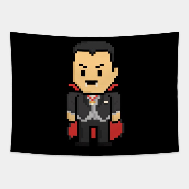 Pixel Monster Vampire Tapestry by gkillerb