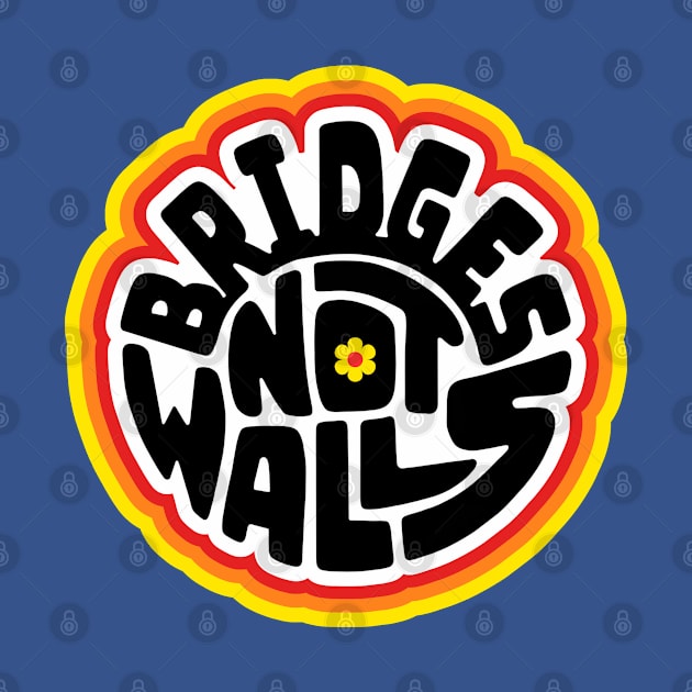 Bridges Not Walls Word Art by Slightly Unhinged