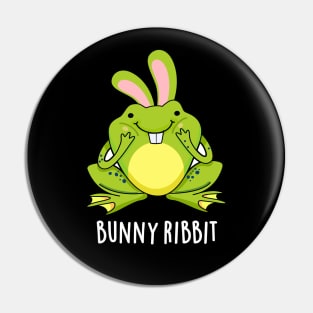 Bunny Ribbit Cute Rabbit Frog Pun Pin