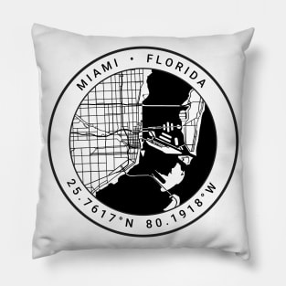 Miami Map Pillow