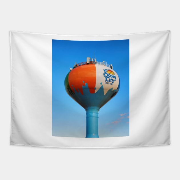 Beach Ball Water Tower in Ocean City, MD Tapestry by Swartwout