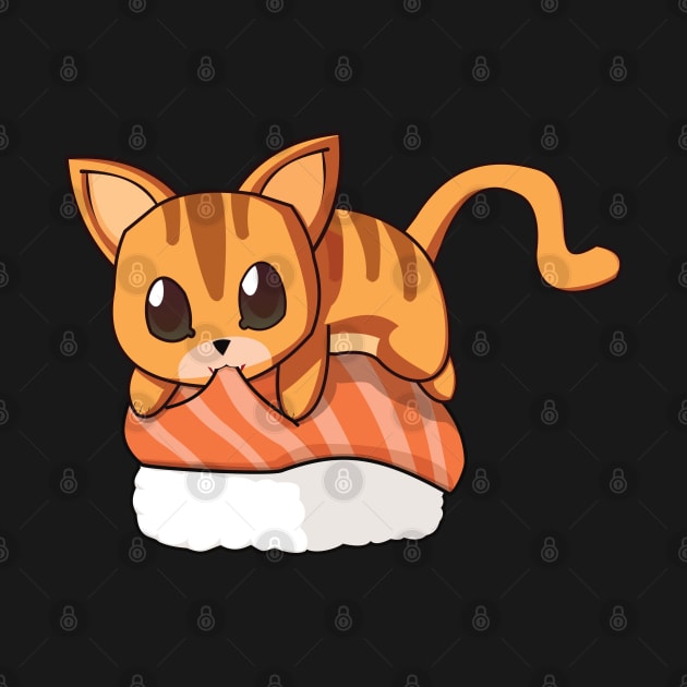 Orange Cat Salmon Sushi by Myanko