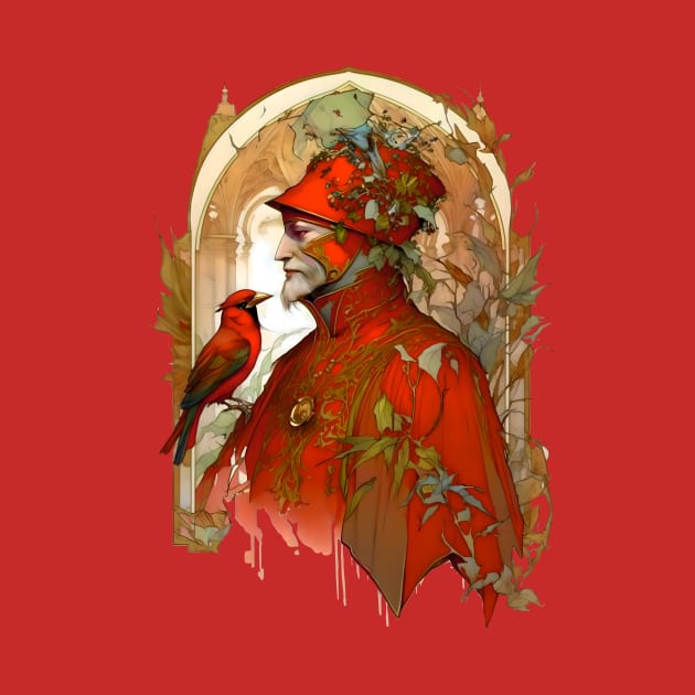 The Cardinals Art Nouveau Design by entwithanaxe