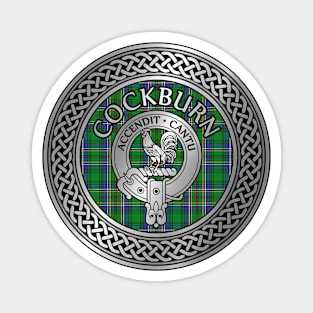 Clan Cockburn Crest & Tartan Knot Magnet