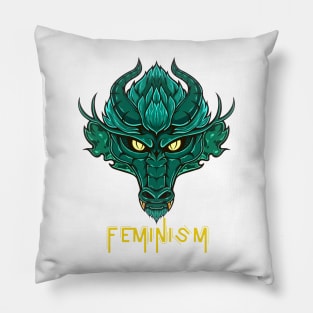 Feminism Dragon Pillow