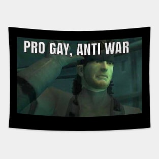 Solid Snake "Pro Gay Anti War" Tapestry