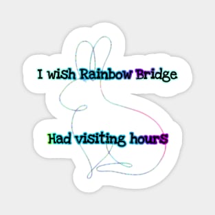 Rainbow Bridge Bunny Magnet