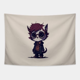 meowgical cat design Tapestry