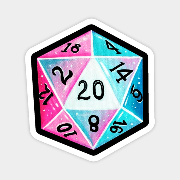 D20 Magnet by Bethaliceart