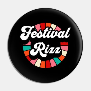 Festival Rizz / MUSIC FESTIVAL OUTFIT / Funny Rave Festival Party Concert Camping Tent Humor Pin