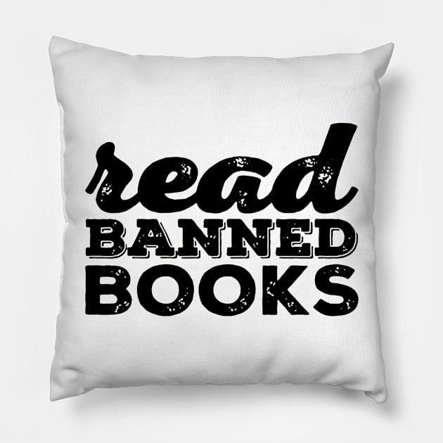 Read Banned Books Pillow by ninazivkovicart