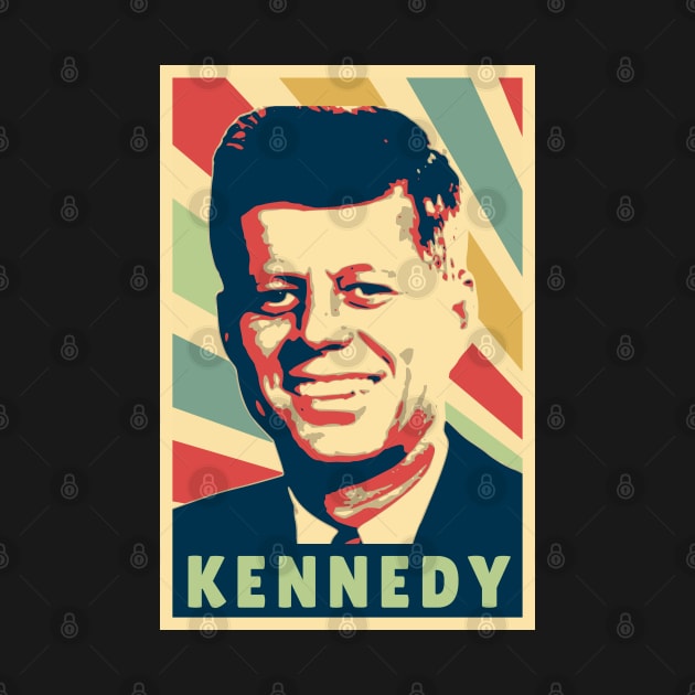 John F Kennedy Vintage Colors by Nerd_art