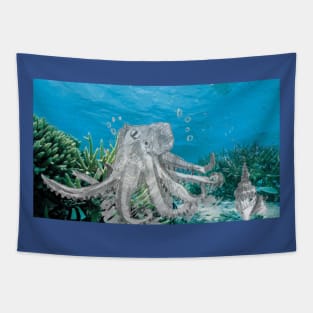 Octopus on the Seabed Tapestry