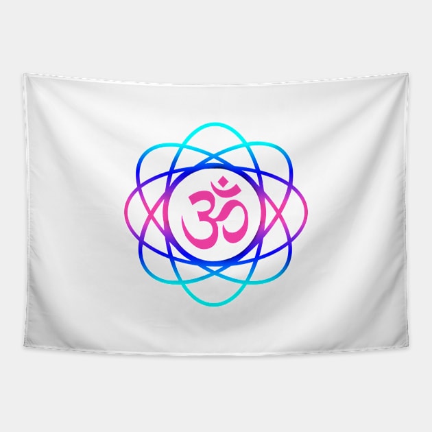 Om Symbol Aum spiritual Yoga Meditation Mantra Tapestry by PlanetMonkey