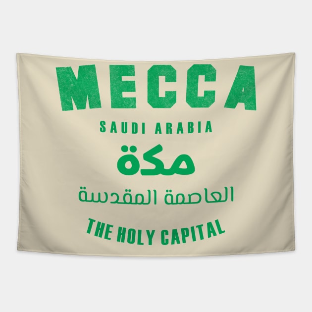 Mecca The Holy Capital Tapestry by Sofiyyah Siyah