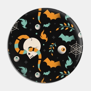 Halloween Skull Pattern Pin