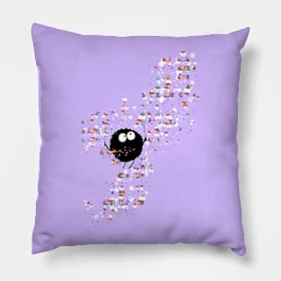 blowing rainbow bubbles Pillow