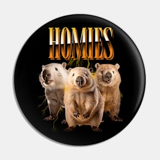 Capybara Funny Homies Pin